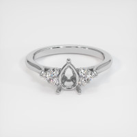 14K White Gold Accent Stones Ring Setting Image