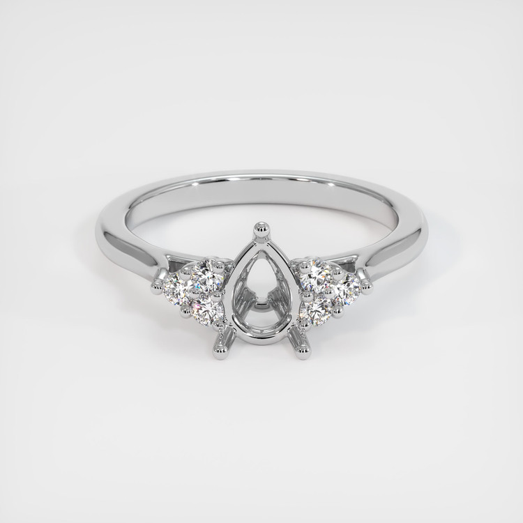 18K White Gold Accent Stones Ring Setting