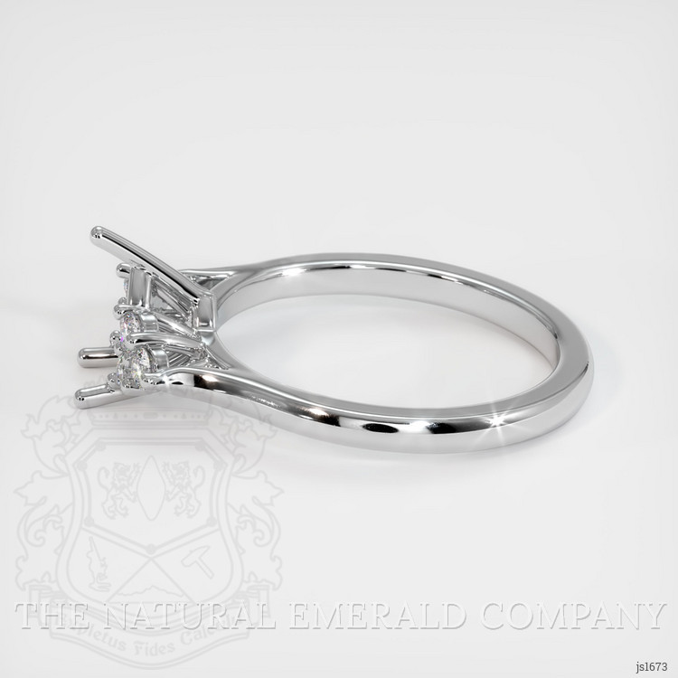 18K White Gold Accent Stones Ring Setting