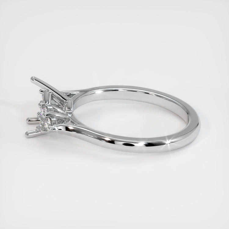 18K White Gold Accent Stones Ring Setting