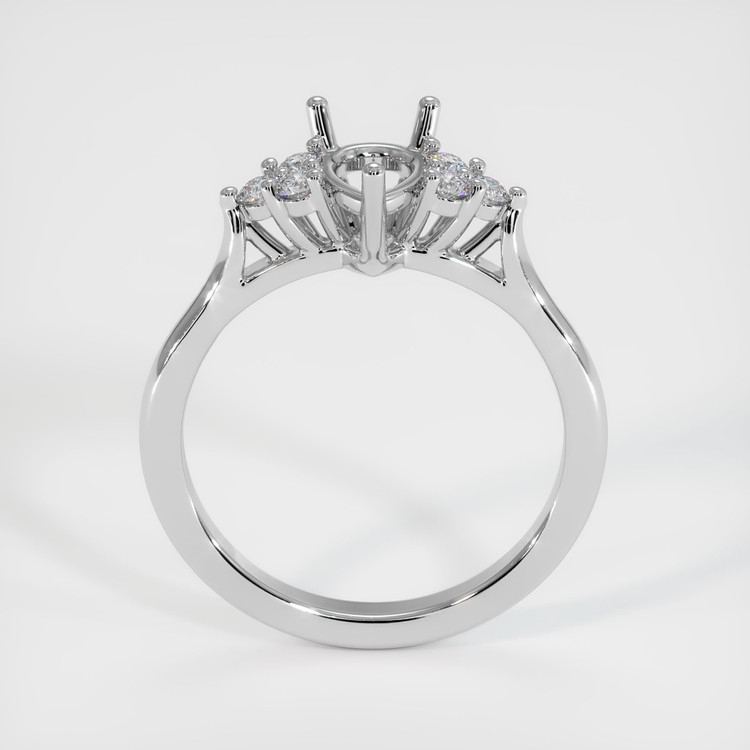 18K White Gold Accent Stones Ring Setting