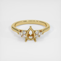 14K Yellow Gold Accent Stones Ring Setting Image