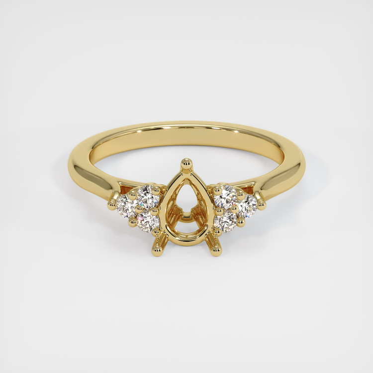 14K Yellow Gold Accent Stones Ring Setting