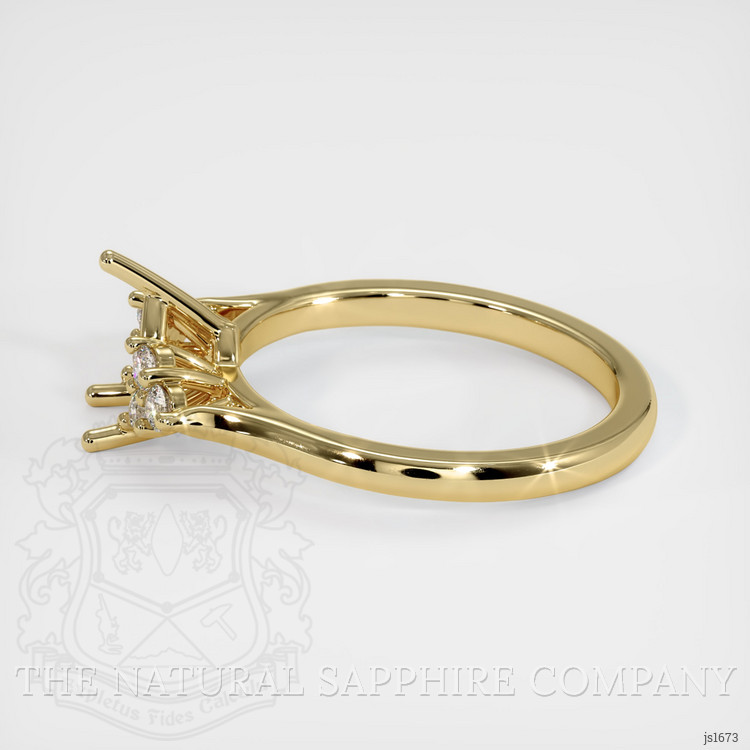 14K Yellow Gold Accent Stones Ring Setting