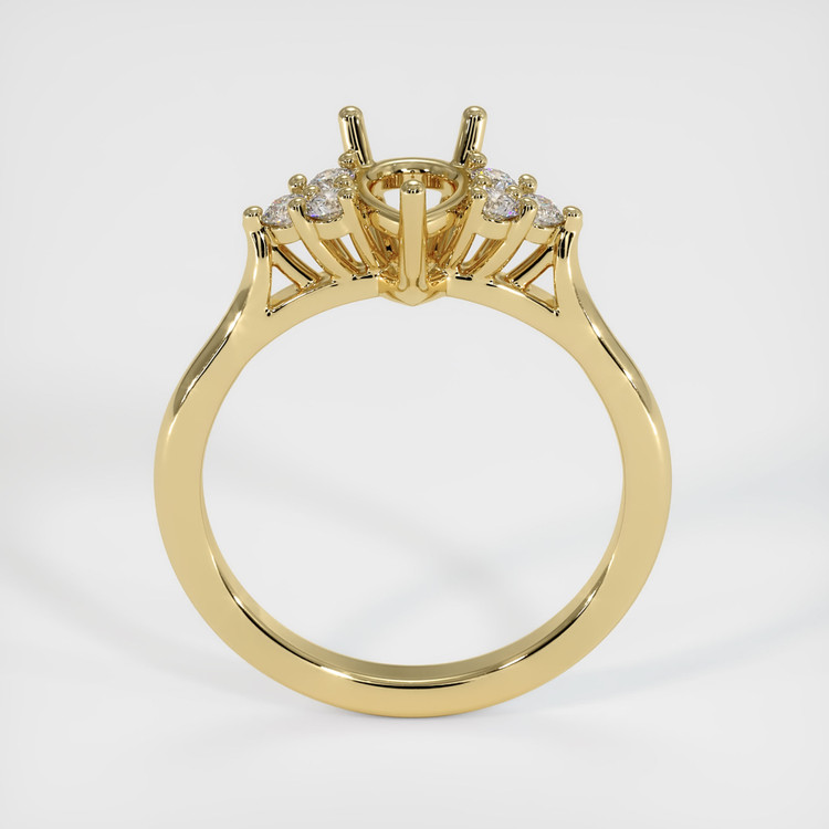 14K Yellow Gold Accent Stones Ring Setting