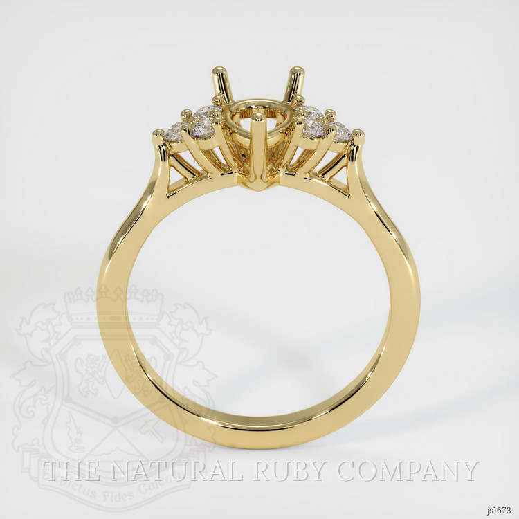 14K Yellow Gold Accent Stones Ring Setting