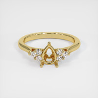 18K Yellow Gold Accent Stones Ring Setting Image