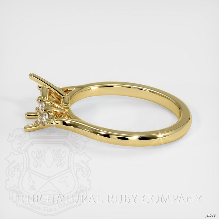 18K Yellow Gold Accent Stones Ring Setting