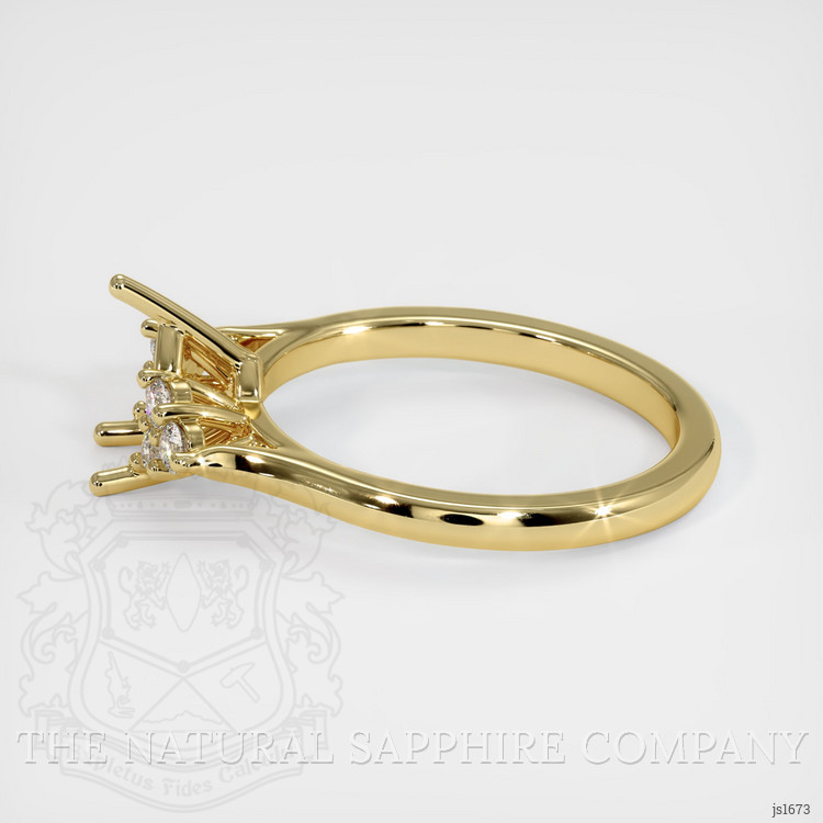 18K Yellow Gold Accent Stones Ring Setting