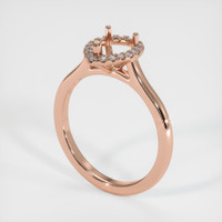 14K Rose Gold Pave Ring Setting Video