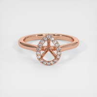14K Rose Gold Pave Ring Setting Image