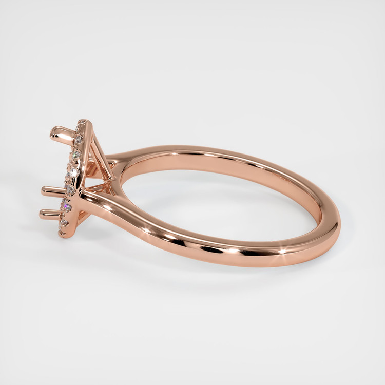 14K Rose Gold Pave Ring Setting