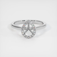 14K White Gold Pave Ring Setting Image