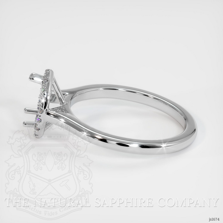 14K White Gold Pave Ring Setting