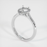 18K White Gold Pave Ring Setting Image