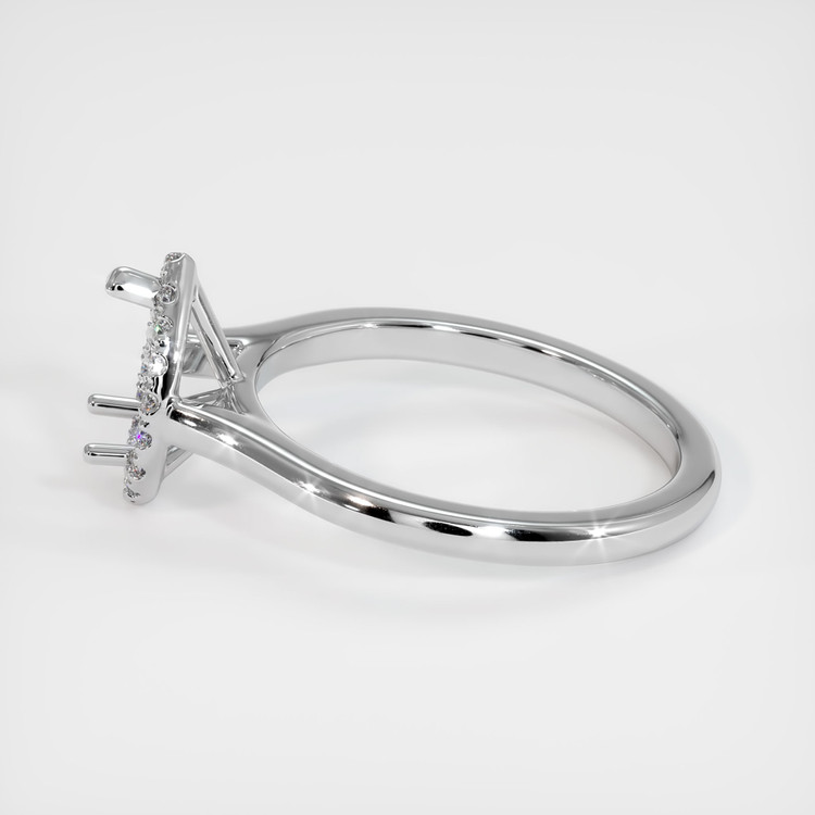 18K White Gold Pave Ring Setting