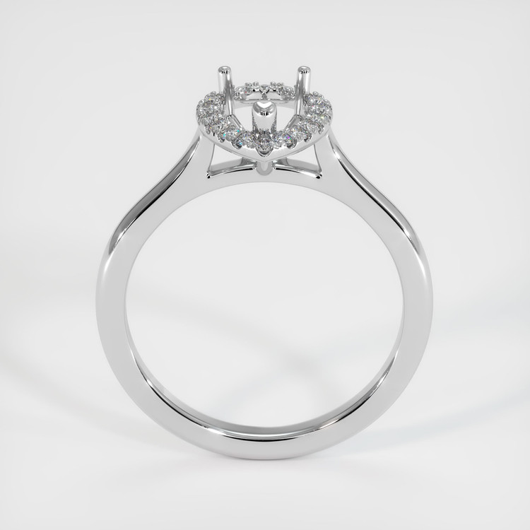 18K White Gold Pave Ring Setting