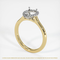 14K White & Yellow Pave Ring Setting Video