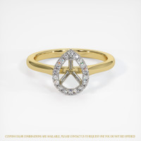18K White & Yellow Pave Ring Setting Image