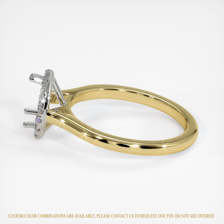 18K White & Yellow Pave Ring Setting