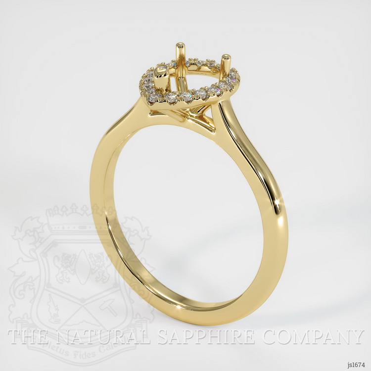 10K Yellow Gold Pave Ring Setting