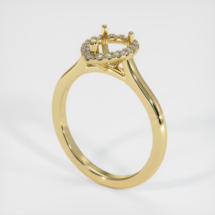 10K Yellow Gold Pave Ring Setting