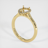 14K Yellow Gold Pave Ring Setting Video