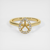 14K Yellow Gold Pave Ring Setting Image