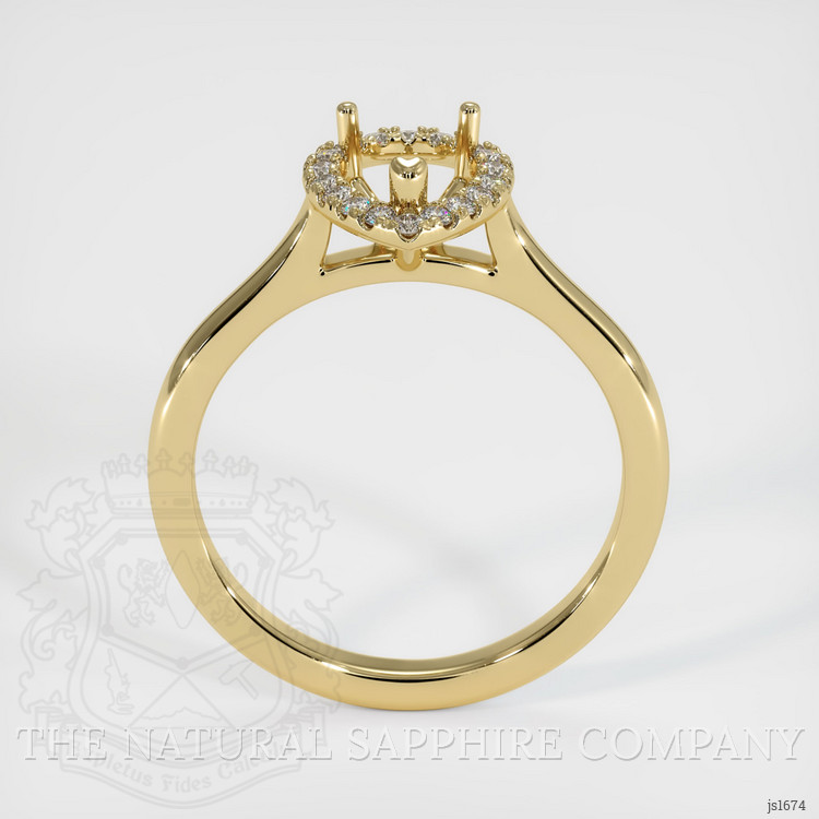14K Yellow Gold Pave Ring Setting