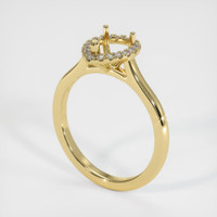 18K Yellow Gold Pave Ring Setting Video