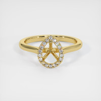 18K Yellow Gold Pave Ring Setting Image