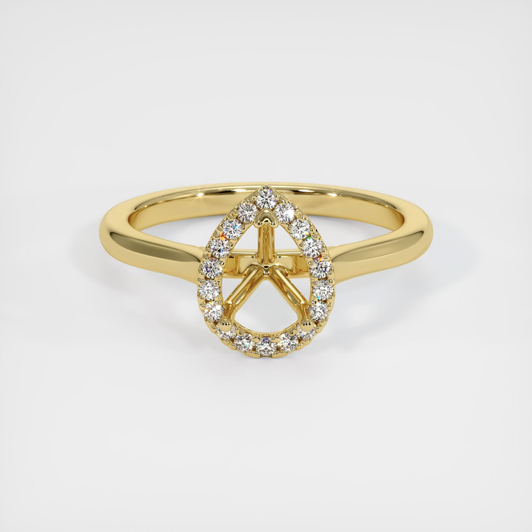 18K Yellow Gold Pave Ring Setting