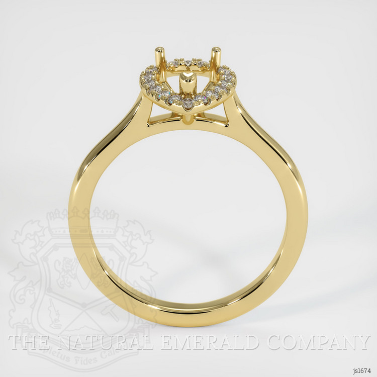 18K Yellow Gold Pave Ring Setting