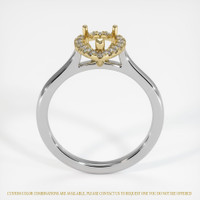 14K Yellow & White Pave Ring Setting Image