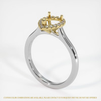18K Yellow & White Pave Ring Setting Video