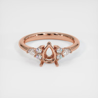 14K Rose Gold Accent Stones Ring Setting Image