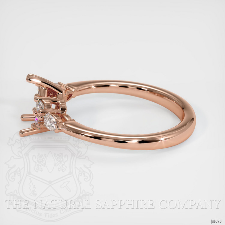 14K Rose Gold Accent Stones Ring Setting