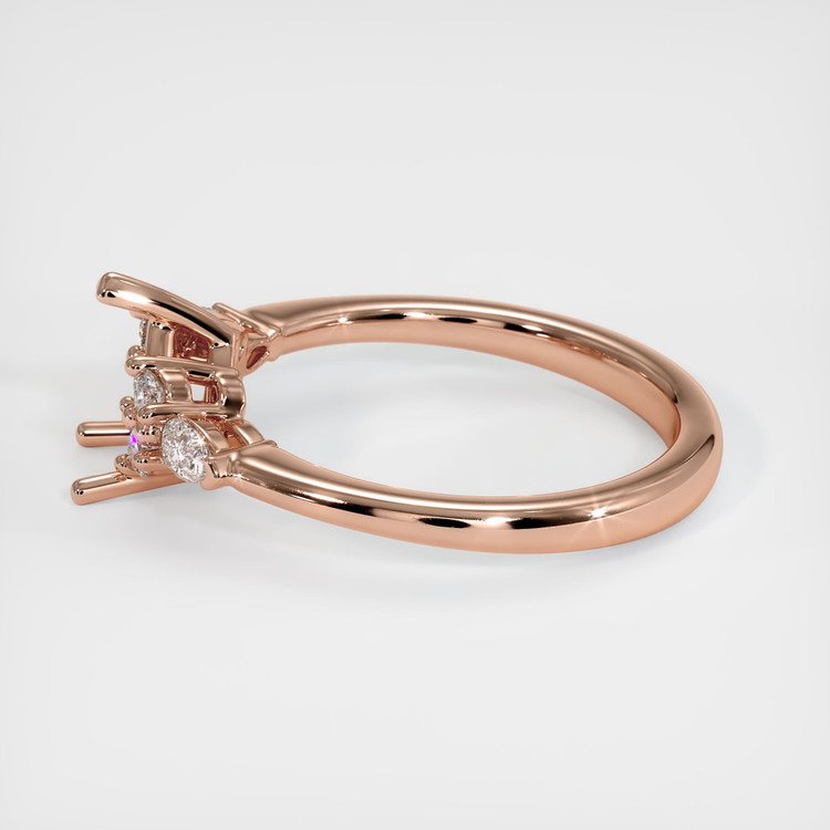 14K Rose Gold Accent Stones Ring Setting