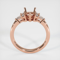14K Rose Gold Accent Stones Ring Setting Image
