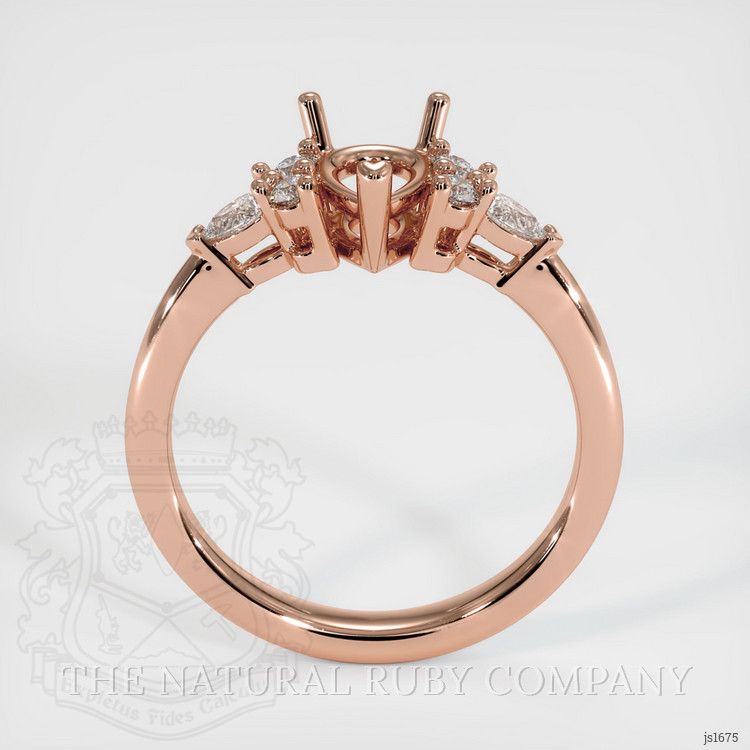 14K Rose Gold Accent Stones Ring Setting