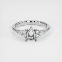 10K White Gold Accent Stones Ring Setting Image