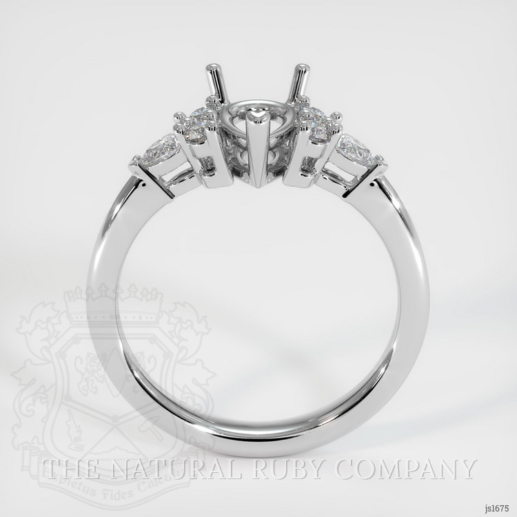 10K White Gold Accent Stones Ring Setting