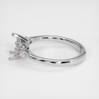 14K White Gold Accent Stones Ring Setting Image