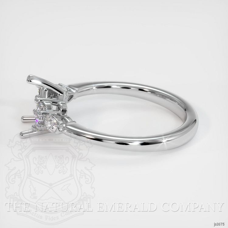 18K White Gold Accent Stones Ring Setting