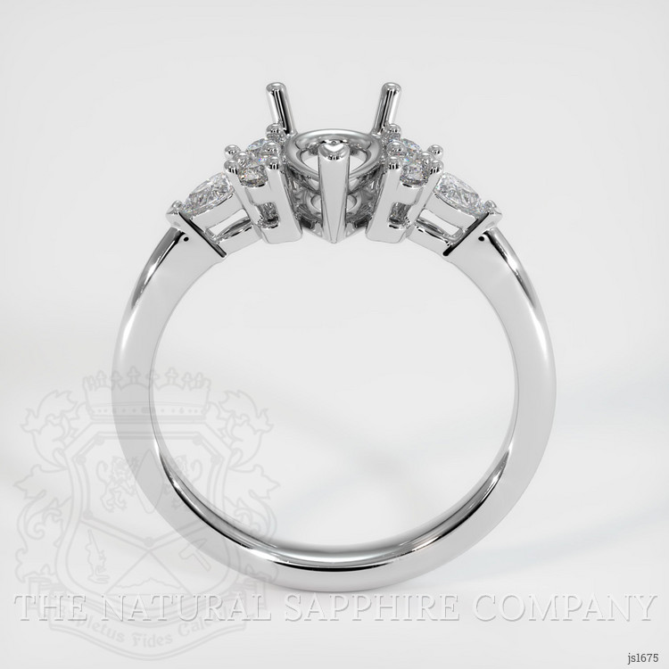 18K White Gold Accent Stones Ring Setting