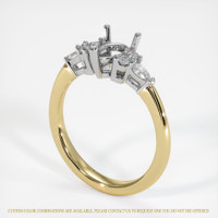 14K White & Yellow Accent Stones Ring Setting Video