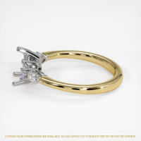 14K White & Yellow Accent Stones Ring Setting Image