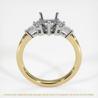 14K White & Yellow Accent Stones Ring Setting Image