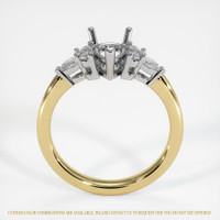 18K White & Yellow Accent Stones Ring Setting Image