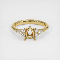 10K Yellow Gold Accent Stones Ring Setting Image